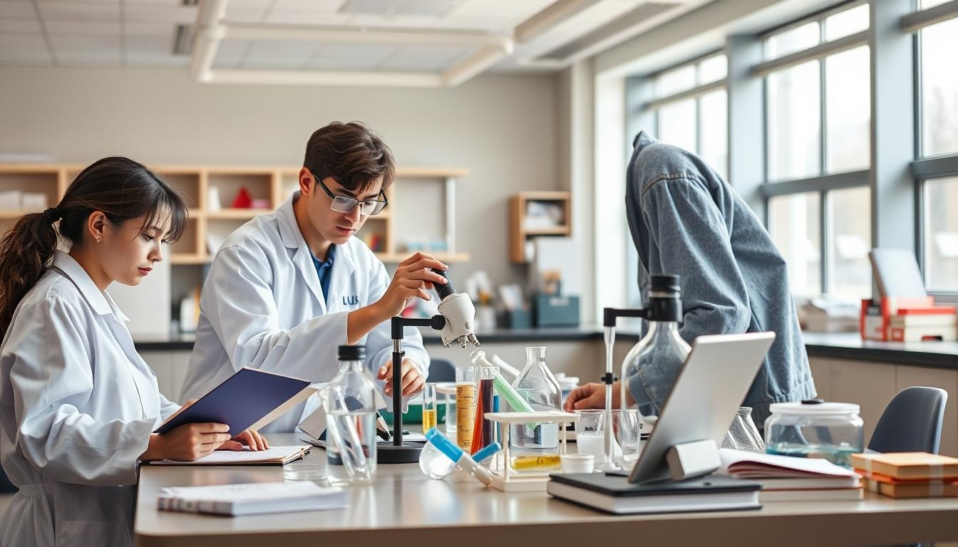 Student developing practical and academic skills